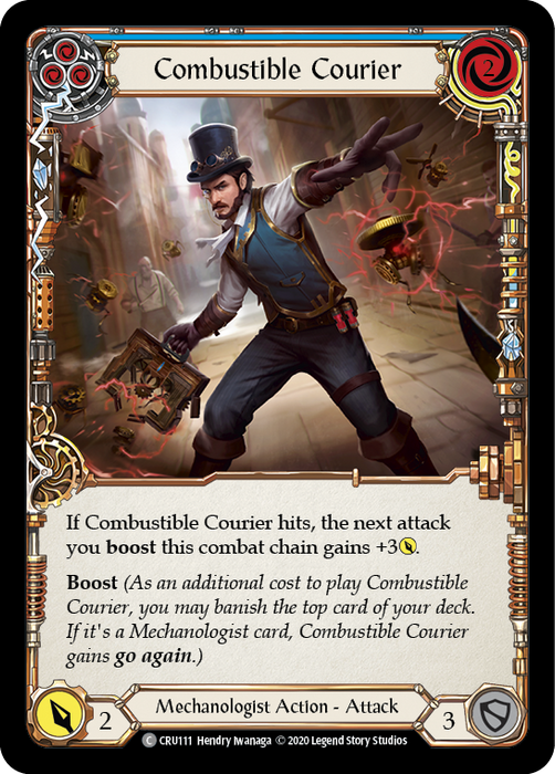 Combustible Courier (Blue) - Rainbow Foil - Unlimited Edition