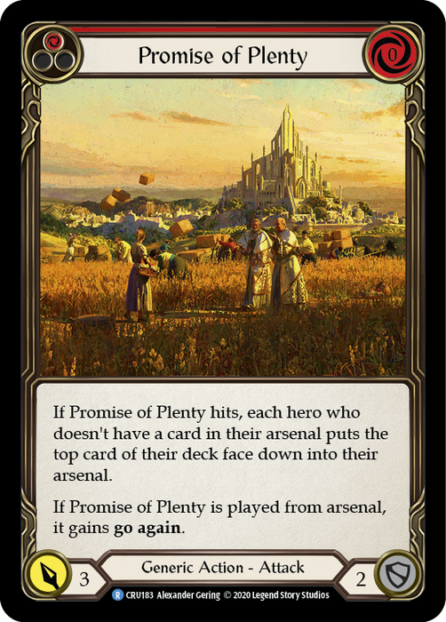 Promise of Plenty (Red) - Rainbow Foil - 1st Edition