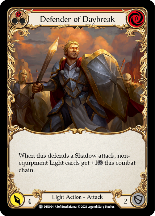 Defender of Daybreak (Red) - Rainbow Foil