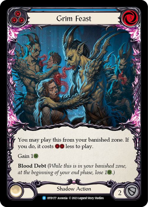 Grim Feast (Blue) - Rainbow Foil