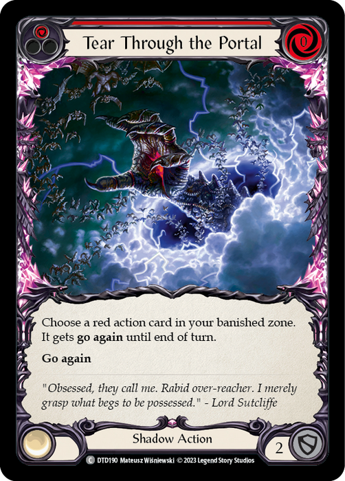 Tear Through the Portal (Red) - Rainbow Foil