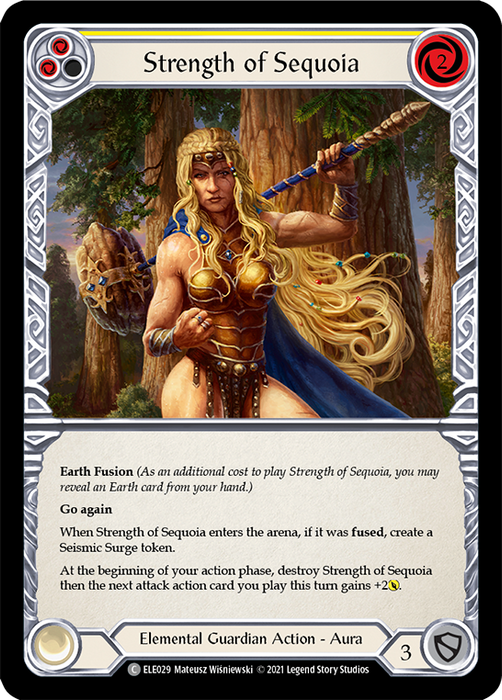 Strength of Sequoia (Yellow) - Rainbow Foil - Unlimited Edition