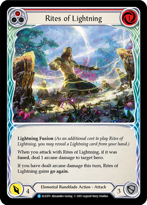 Rites of Lightning (Red) - Rainbow Foil - 1st Edition