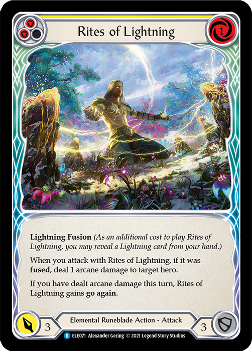 Rites of Lightning (Yellow) - Rainbow Foil - 1st Edition