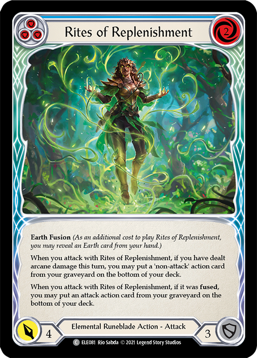 Rites of Replenishment (Blue) - Rainbow Foil - 1st Edition