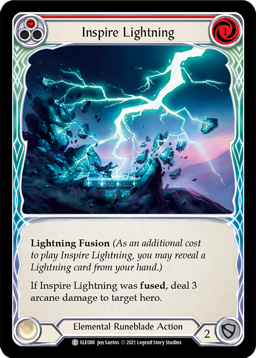 Inspire Lightning (Red) - Rainbow Foil - Unlimited Edition