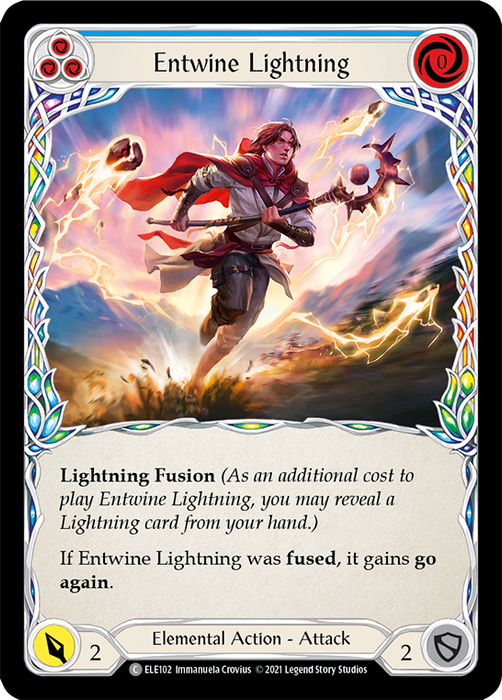 Entwine Lightning (Blue) - Rainbow Foil - Unlimited Edition