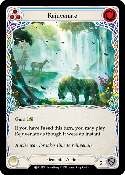 Rejuvenate (Blue) - Rainbow Foil - 1st Edition