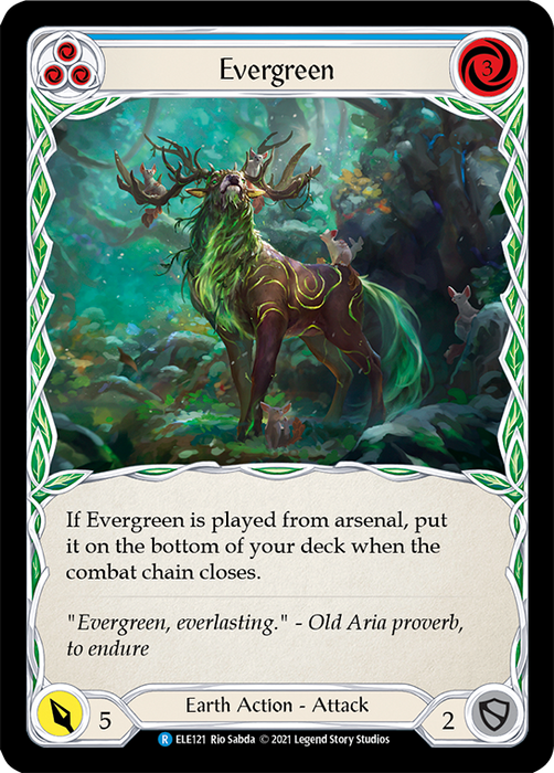 Evergreen (Blue) - Rainbow Foil - Unlimited Edition