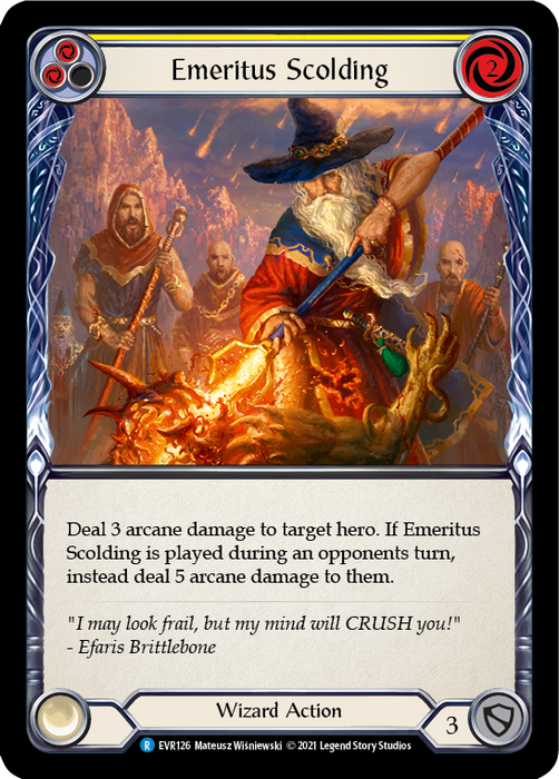 Emeritus Scolding (Yellow) - Rainbow Foil - 1st Edition