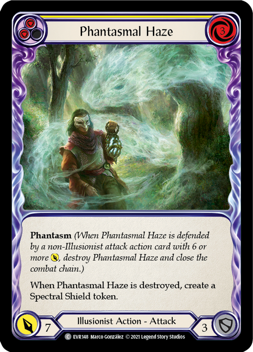 Phantasmal Haze (Yellow) - Rainbow Foil - 1st Edition