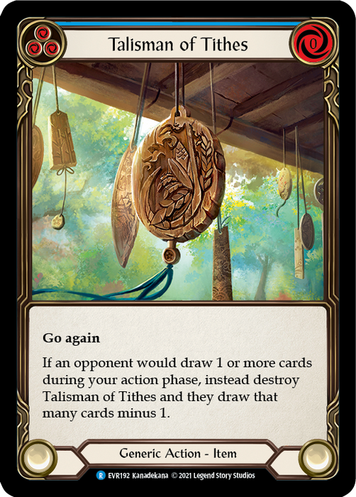 Talisman of Tithes (Blue) - Cold Foil - 1st Edition