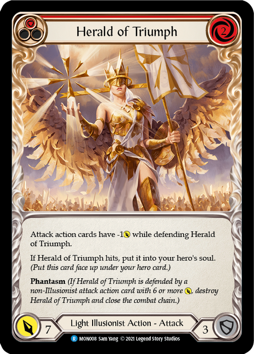 Herald of Triumph (Red) - Rainbow Foil - Unlimited Edition