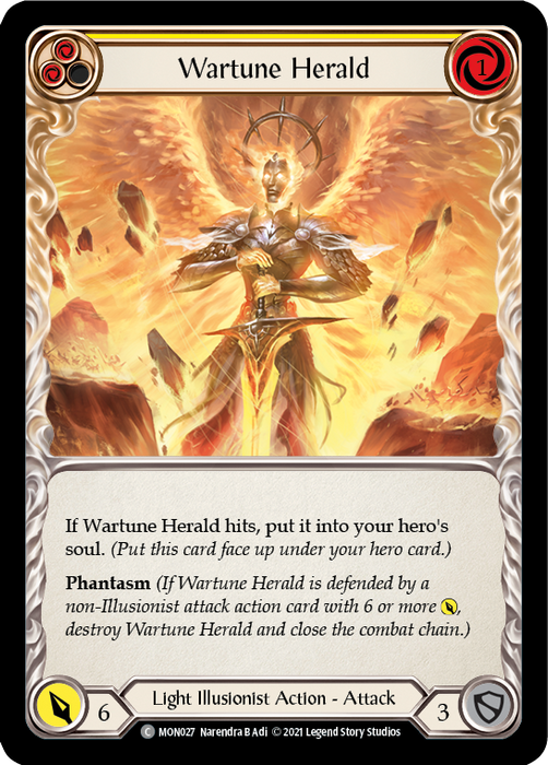 Wartune Herald (Yellow) - Rainbow Foil - 1st Edition