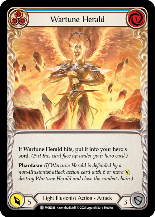 Wartune Herald (Blue) - Rainbow Foil - 1st Edition