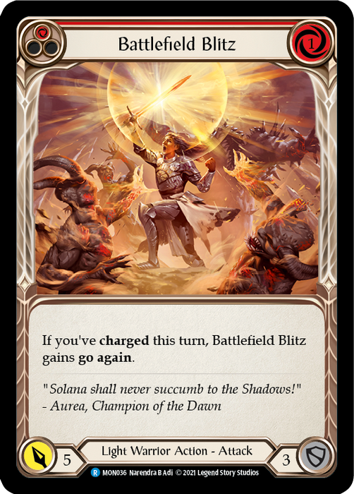 Battlefield Blitz (Red) - Rainbow Foil - 1st Edition