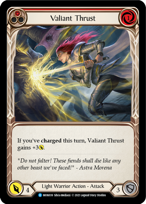 Valiant Thrust (Red) - Rainbow Foil - 1st Edition