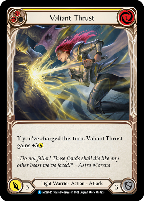 Valiant Thrust (Yellow) - Rainbow Foil - 1st Edition