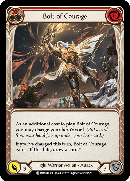 Bolt of Courage (Red) - Rainbow Foil - Unlimited Edition