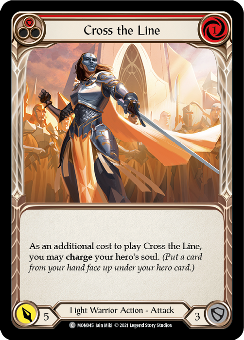 Cross the Line (Red) - Rainbow Foil - Unlimited Edition