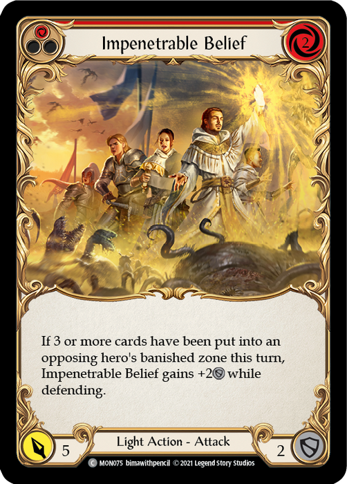 Impenetrable Belief (Red) - Rainbow Foil - 1st Edition