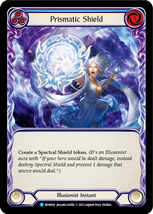 Prismatic Shield (Blue) - Rainbow Foil - Unlimited Edition