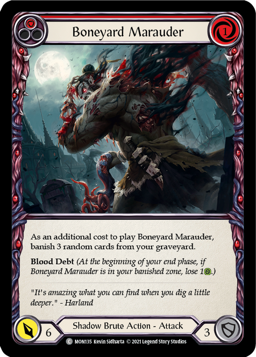 Boneyard Marauder (Red) - Rainbow Foil - 1st Edition