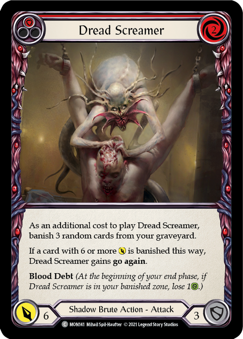 Dread Screamer (Red) - Rainbow Foil - Unlimited Edition