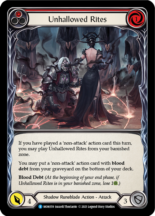 Unhallowed Rites (Red) - Rainbow Foil - Unlimited Edition