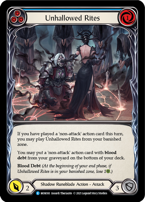 Unhallowed Rites (Blue) - Rainbow Foil - Unlimited Edition