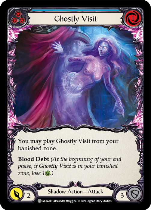 Ghostly Visit (Blue) - Rainbow Foil - 1st Edition