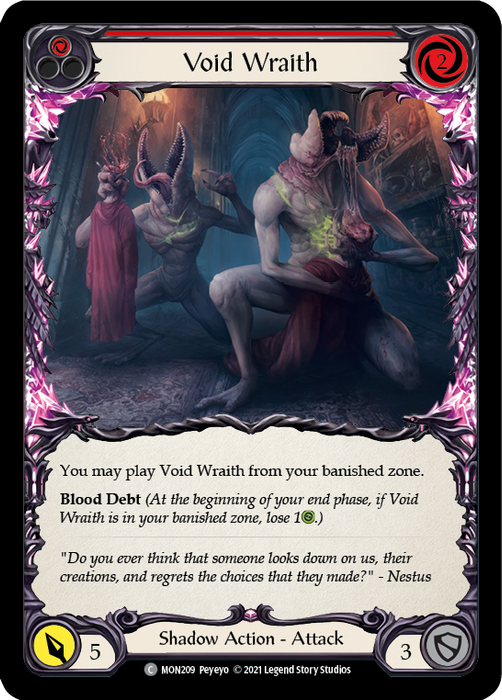 Void Wraith (Red) - Rainbow Foil - Unlimited Edition