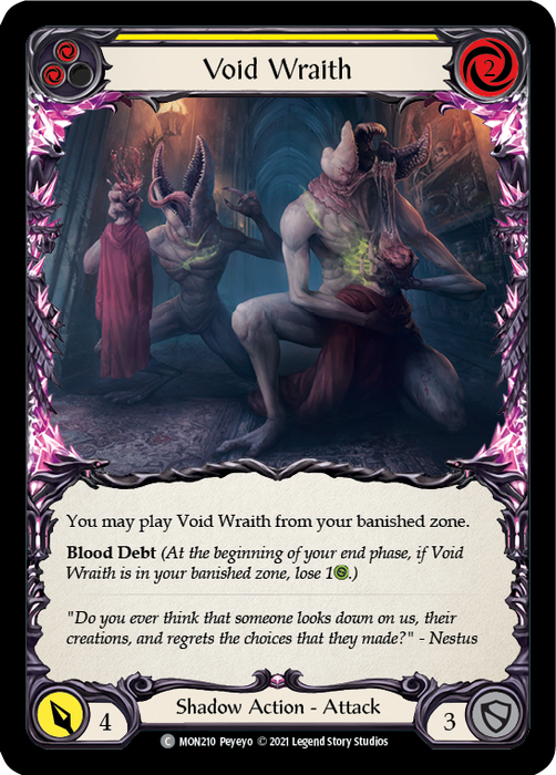 Void Wraith (Yellow) - Rainbow Foil - 1st Edition