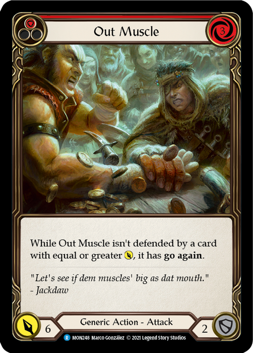 Out Muscle (Red) - Rainbow Foil - Unlimited Edition