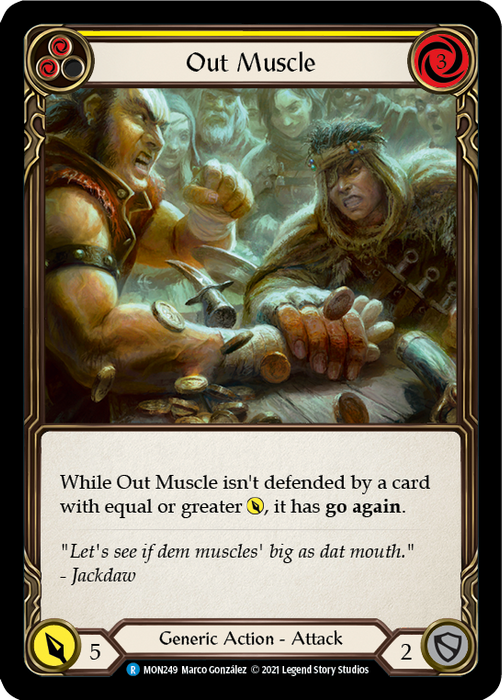 Out Muscle (Yellow) - Rainbow Foil - Unlimited Edition