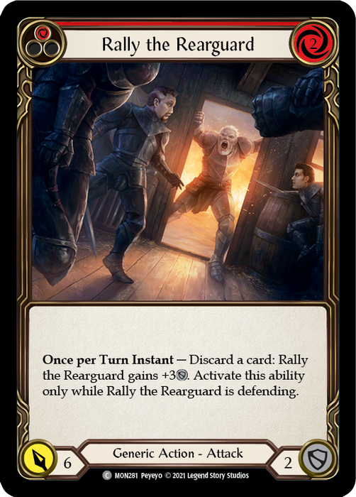 Rally the Rearguard (Red) - Rainbow Foil - 1st Edition