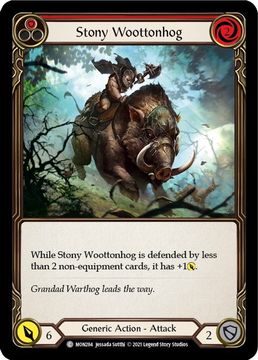 Stony Woottonhog (Red) - Rainbow Foil - 1st Edition