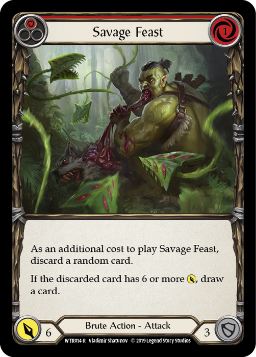 Savage Feast (Red) - Rainbow Foil - Unlimited Edition