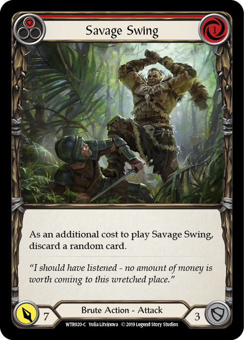 Savage Swing (Red) - Rainbow Foil - 1st Edition