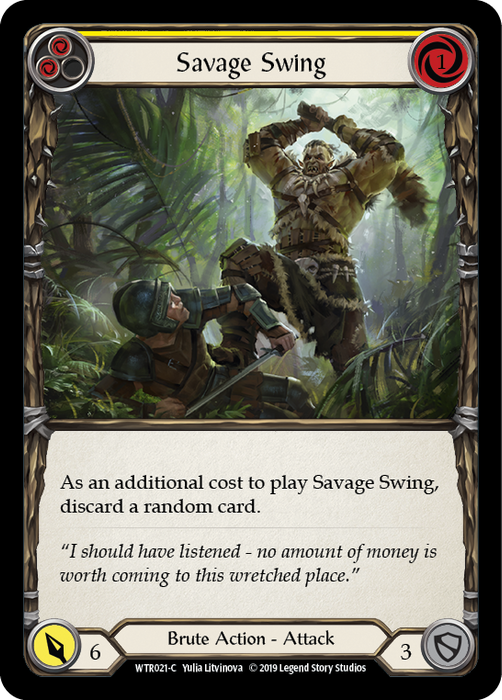 Savage Swing (Yellow) - Rainbow Foil - Unlimited Edition