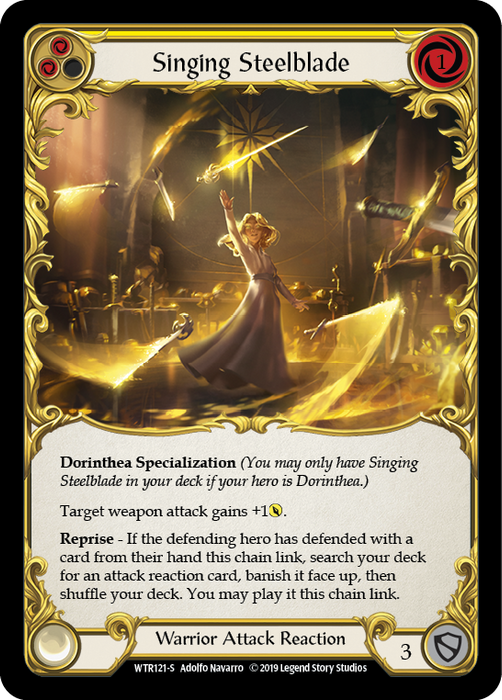 Singing Steelblade (Yellow) - Rainbow Foil - 1st Edition