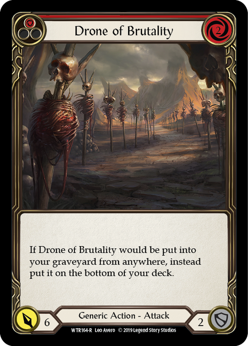 Drone of Brutality (Red) - Rainbow Foil - 1st Edition