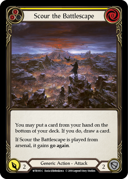 Scour the Battlescape (Yellow) - Rainbow Foil - Unlimited Edition