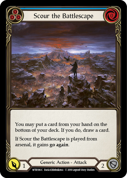 Scour the Battlescape (Blue) - Rainbow Foil - Unlimited Edition