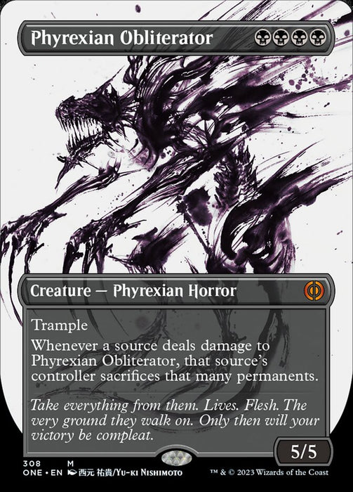 Phyrexian Obliterator - Borderless - Showcase- Inverted