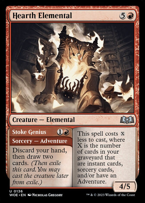 Hearth Elemental // Stoke Genius (Foil)