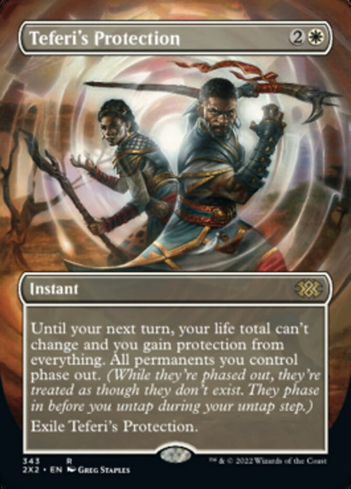 Teferi's Protection - Borderless  - Inverted (Foil)