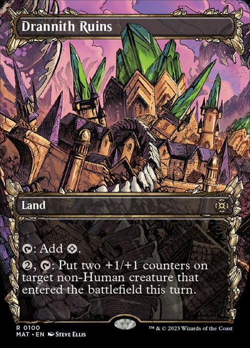 Drannith Ruins - Borderless - Inverted- Showcase (Foil)