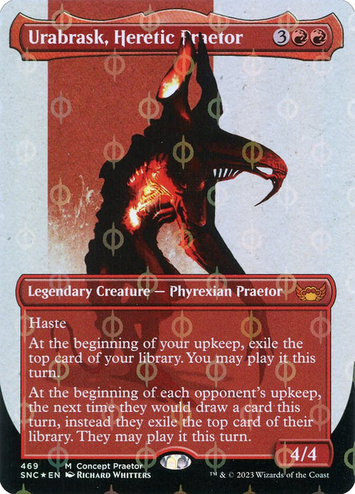 Urabrask, Heretic Praetor - Borderless - Legendary- Inverted (Foil)