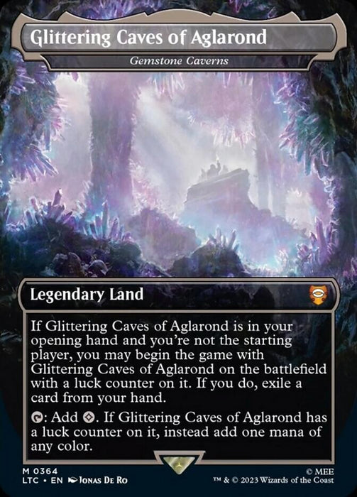 Glittering Caves of Aglarond - Gemstone Caverns - Borderless - Legendary (Foil)